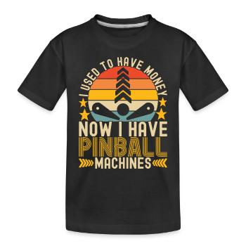 Pinball Flipper - Kids' Premium Organic T-Shirt - black - Front