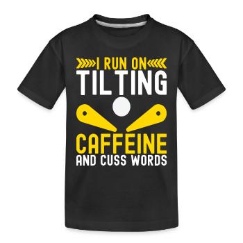 Pinball Flipper - Kids' Premium Organic T-Shirt - black - Front