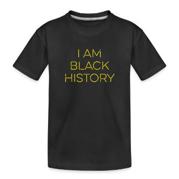 Je suis un slogan sur l’histoire des Noirs, les droits des femmes et des Noirs - T-shirt bio Premium Enfant - noir - Devant