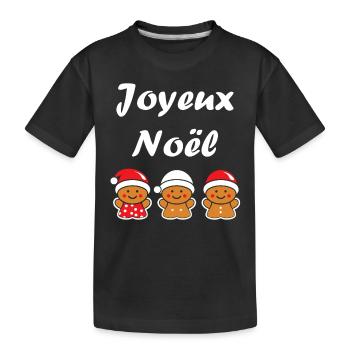 Joyeux noel pain d'épice - T-shirt bio Premium Enfant - noir - Devant
