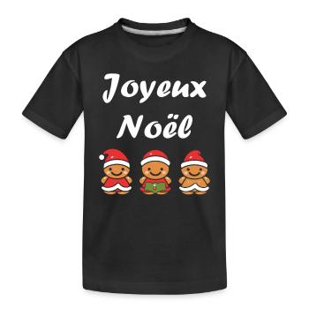 Joyeux noel pain d'épice - T-shirt bio Premium Enfant - noir - Devant