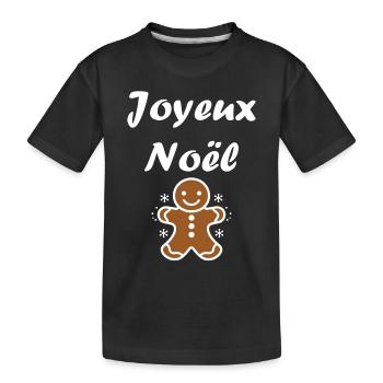 Joyeux noel pain d'épice - T-shirt bio Premium Enfant - noir - Devant