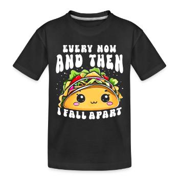 De temps en temps, je m’effondre Taco Lover Mexicain - T-shirt bio Premium Enfant - noir - Devant