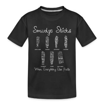 Sage Smudge Sticks Spiritual Healing Prayer Pagan - Kids' Premium Organic T-Shirt - black - Front