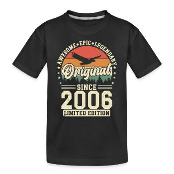 Elegant 18th Anniversary 2006 - Kids' Premium Organic T-Shirt - black - Front