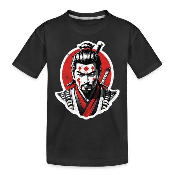 Samurai Warrior - Japan - Demon - Kids' Premium Organic T-Shirt - black - Front