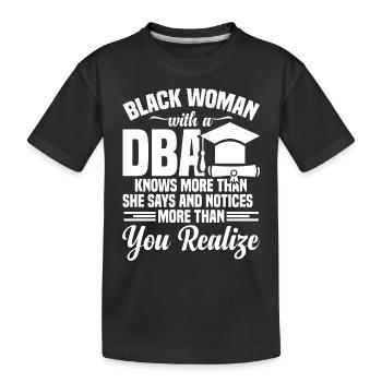 DBA Degree DBA Degree Docteur en commerce - T-shirt bio Premium Enfant - noir - Devant