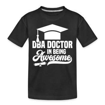 DBA Degree DBA Degree Docteur en commerce - T-shirt bio Premium Enfant - noir - Devant