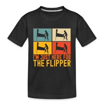 Pinball Flipper - Kids' Premium Organic T-Shirt - black - Front