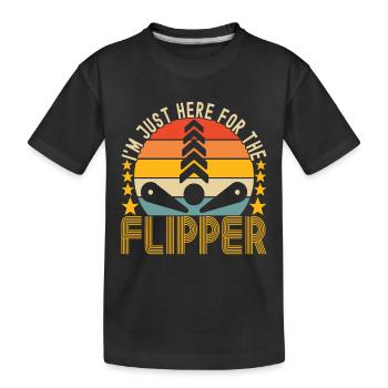 Pinball Flipper - Kids' Premium Organic T-Shirt - black - Front