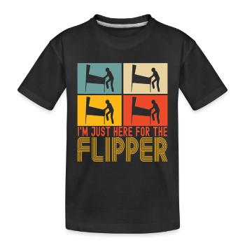 Pinball Flipper - Kids' Premium Organic T-Shirt - black - Front
