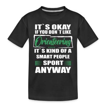 Ce n’est pas grave si vous n’aimez pas la course d’orientation - T-shirt bio Premium Enfant - noir - Devant
