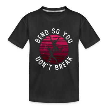 Les mouvements de danse se plient pour ne pas casser le breakdance - T-shirt bio Premium Enfant - noir - Devant