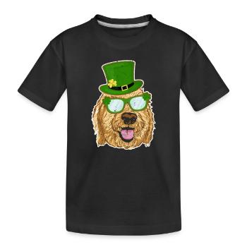 Irish Goldendoodle Doodle Dog Funny St Patricks - Kids' Premium Organic T-Shirt - black - Front