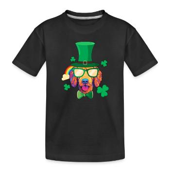 Irish Goldendoodle Doodle Dog Funny St Patricks - Kids' Premium Organic T-Shirt - black - Front