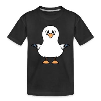 J'aime les mouettes - T-shirt bio Premium Enfant - noir - Devant