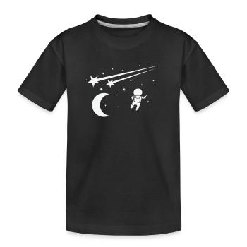 Shooting Stars in Space Astronomy - Kids' Premium Organic T-Shirt - black - Front