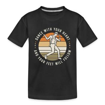Mouvements de danse Dansez avec votre cœur Amoureux de la danse - T-shirt bio Premium Enfant - noir - Devant