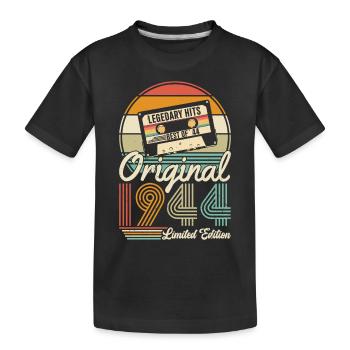 Style rétro vintage 80e anniversaire - T-shirt bio Premium Enfant - noir - Devant