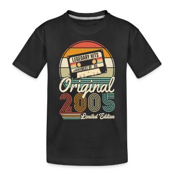 Legendary 18th Birthday 2005 - Kids' Premium Organic T-Shirt - black - Front
