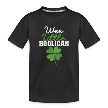 Wee Little Hooligan Saint-Patrick irlandais - T-shirt bio Premium Enfant - noir - Devant