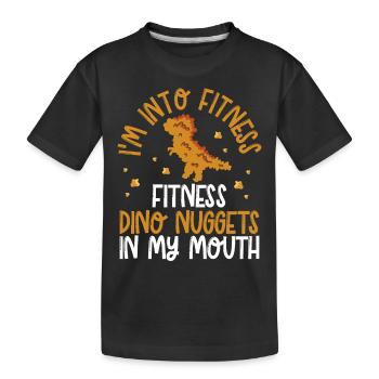 Pépites de dinosaures dans ma bouche - T-shirt bio Premium Enfant - noir - Devant