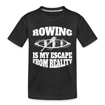 Rowing Rowing Rowing Rowing Club Rowing Team - Kids' Premium Organic T-Shirt - black - Front