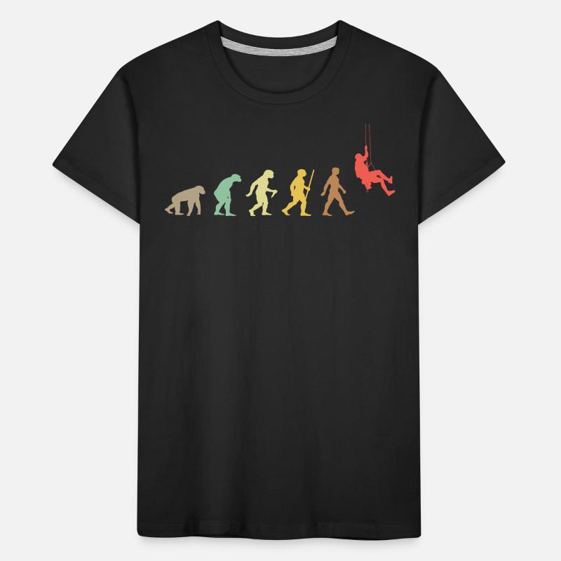 Klettern Retro Klettern Evolution Climber Kinder Premium Bio T-Shirt