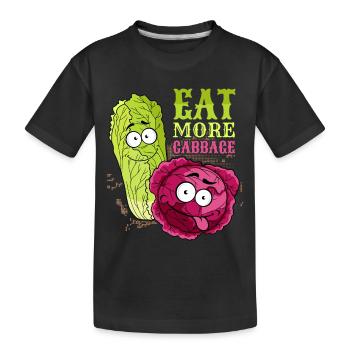 Choux, dicton drôle, chou rouge, chou chinois - T-shirt bio Premium Enfant - noir - Devant