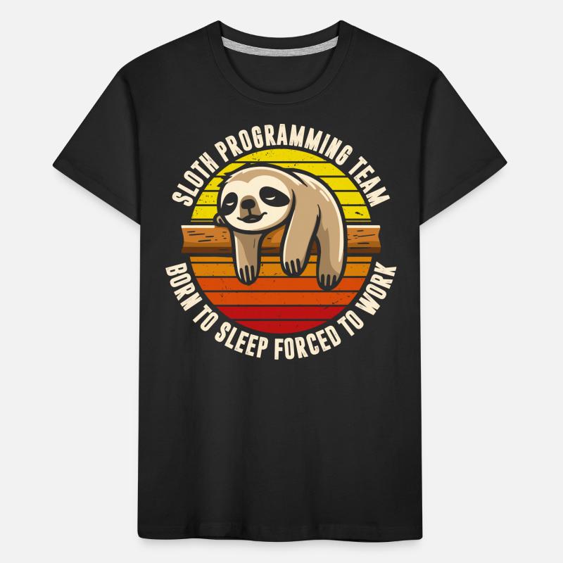 Sloth Programming Team Kids' Premium Organic T-Shirt