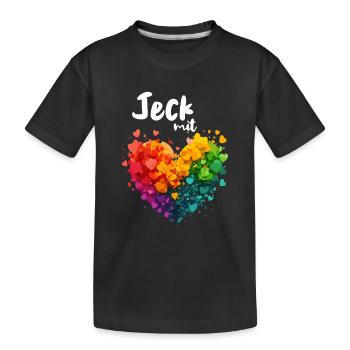 Jeck with Heart Carnival Cologne Alaaf Carnival Costume - Kids' Premium Organic T-Shirt - black - Front