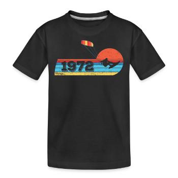 Kitesurfing Birthday Born in 1972 - Kids' Premium Organic T-Shirt - black - Front