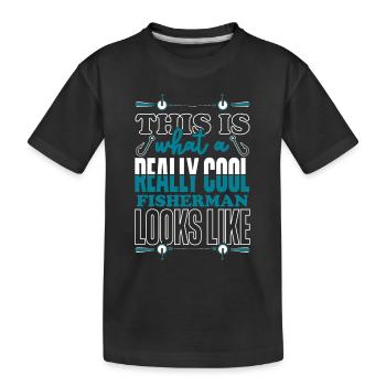 Voici à quoi ressemble un pêcheur Spinnfischer - T-shirt bio Premium Enfant - noir - Devant