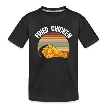 Fried Chicken Retro - Kinder Premium Bio T-Shirt - Schwarz - Vorne