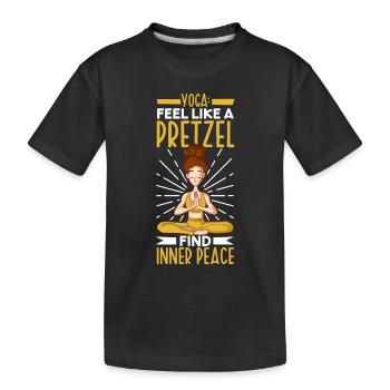 Yoga, Pleine conscience, Pratique, Méditation, Manifestation - T-shirt bio Premium Enfant - noir - Devant