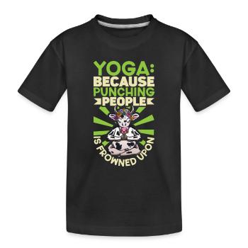 Yoga Mindfulness Practic Meditation Manifestation - Kinder Premium Bio T-Shirt - Schwarz - Vorne