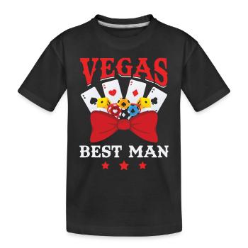 Junggesellenabschied Las Vegas Junggesellenabschied Trauzeugen - Kinder Premium Bio T-Shirt - Schwarz - Vorne