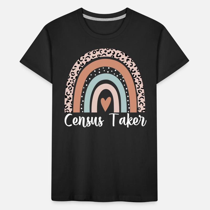 Census Taker Rainbow Leopard Funny Census Taker Kids' Premium Organic T-Shirt