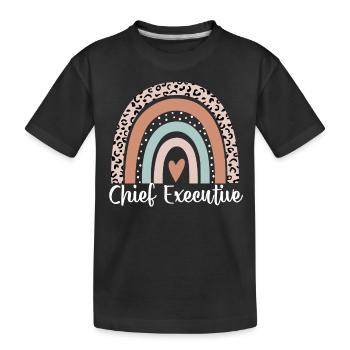 Directeur général Rainbow Leopard Funny Chief - T-shirt bio Premium Enfant - noir - Devant