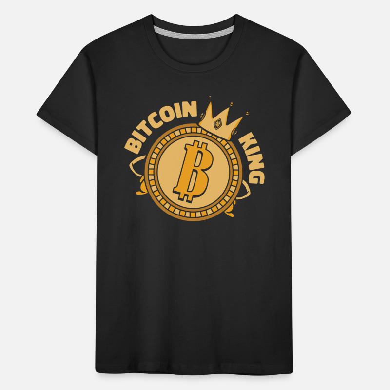 Bitcoin King Kryptowährung Blockchain Crypto Kinder Premium Bio T-Shirt
