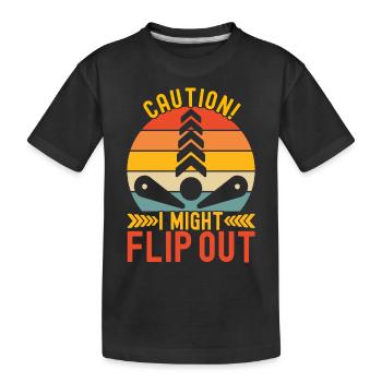 Pinball Flipper - Kids' Premium Organic T-Shirt - black - Front