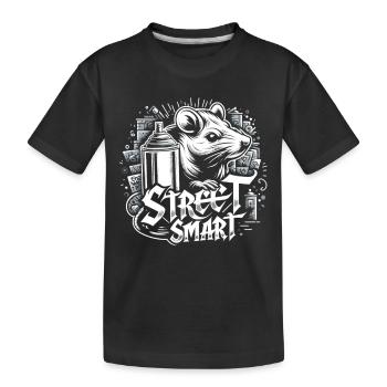 Rat urbain : pulvérisateur d’asphalte - T-shirt bio Premium Enfant - noir - Devant