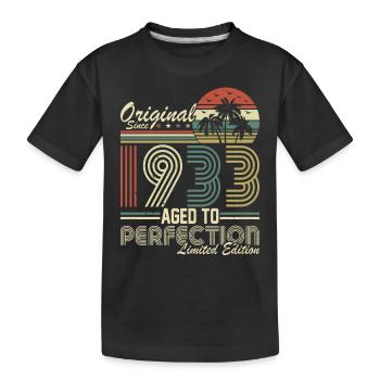 Vintage 1933 Birthday - Kids' Premium Organic T-Shirt - black - Front