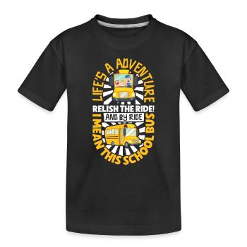 Funny School Bus Driver Appreciation anniversary - Kinder Premium Bio T-Shirt - Schwarz - Vorne