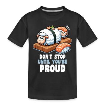 Sushi Lover Japanese Food Cute Inspirational Funny - Kids' Premium Organic T-Shirt - black - Front