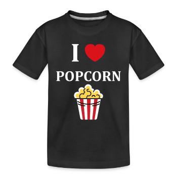 i love popcorn - T-shirt bio Premium Enfant - noir - Devant