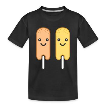 Mais Hundefutter - Kinder Premium Bio T-Shirt - Schwarz - Vorne