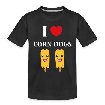 Mais Hundefutter - Kinder Premium Bio T-Shirt - Schwarz - Vorne