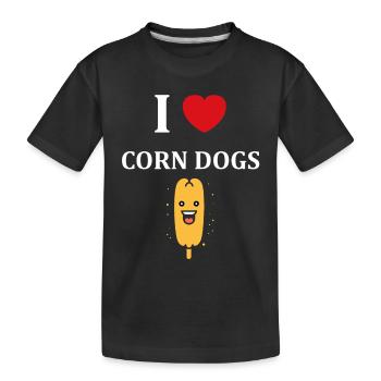 Mais Hundefutter - Kinder Premium Bio T-Shirt - Schwarz - Vorne