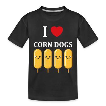Mais Hundefutter - Kinder Premium Bio T-Shirt - Schwarz - Vorne
